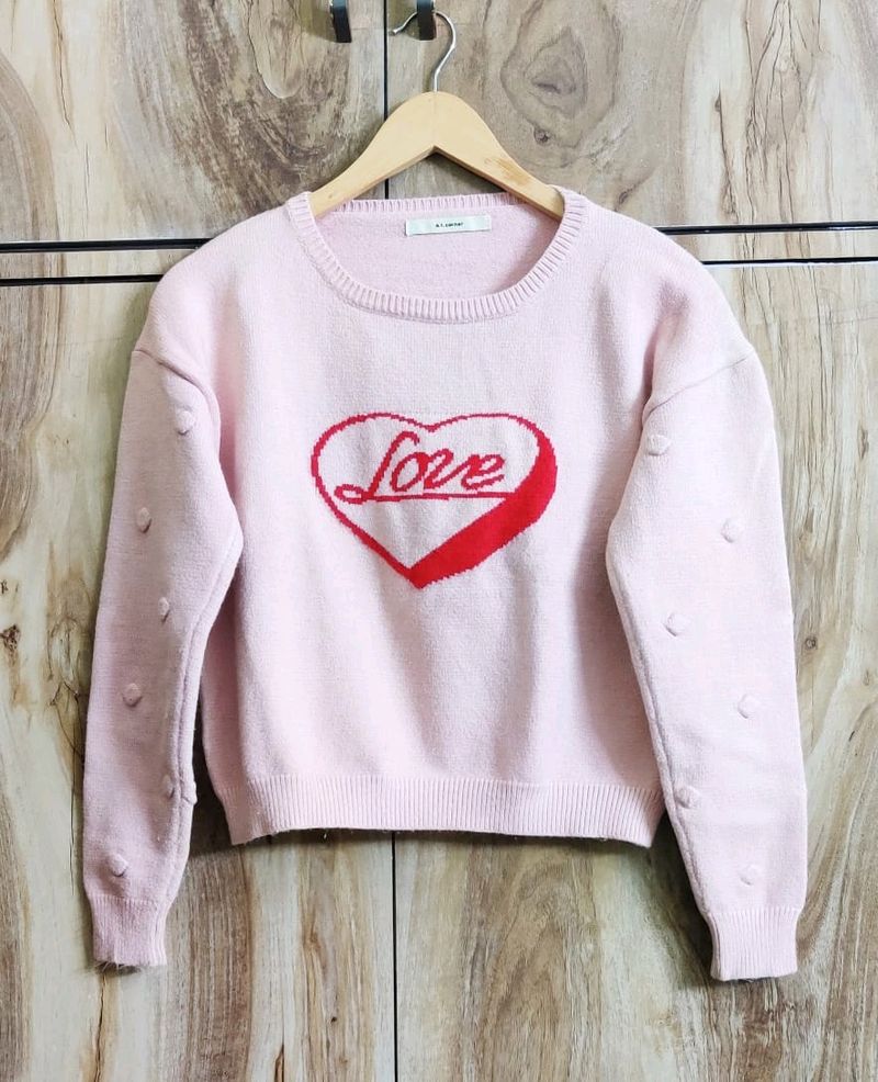 Pink Shaded Sweater Size-36