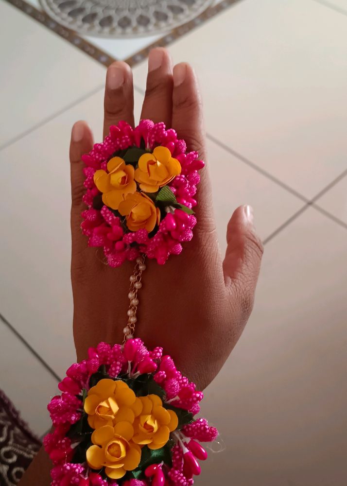 Homemade Flower Ring Bracelet