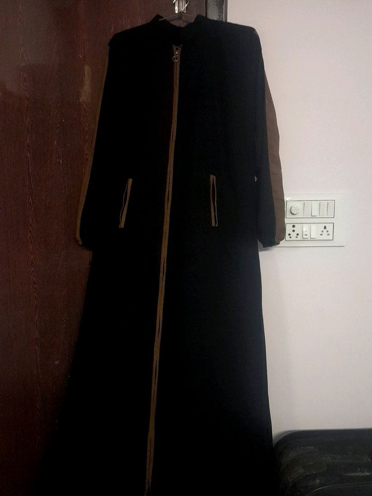 Black And Brown Abaya With Pocket