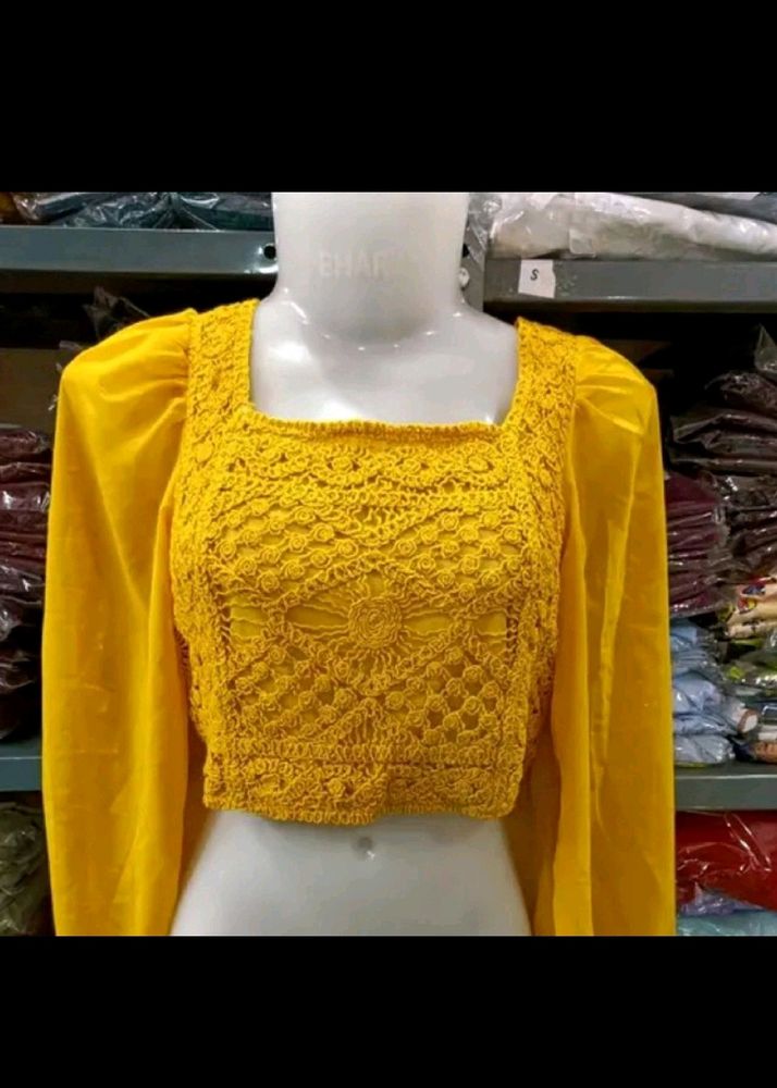 Cute Mustard Crop Top