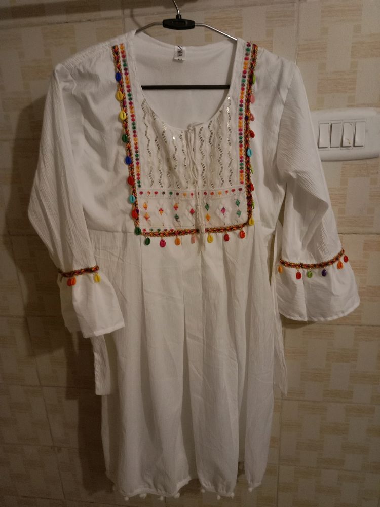 Zara White Kurti