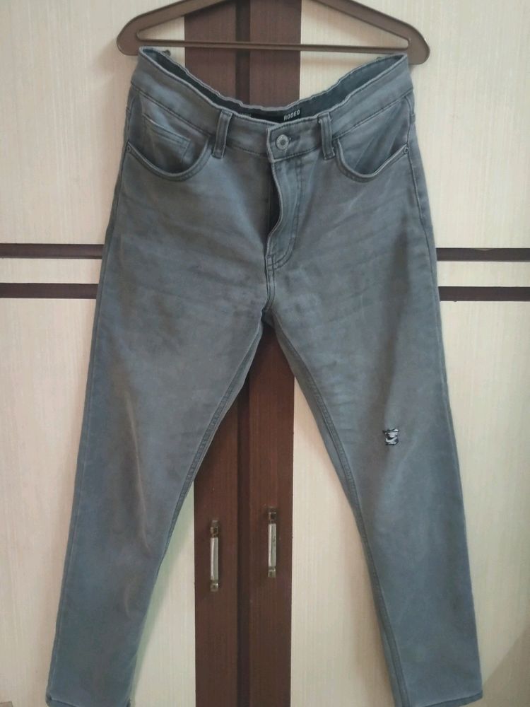 Premium Slightly Distressed Grey Jeans