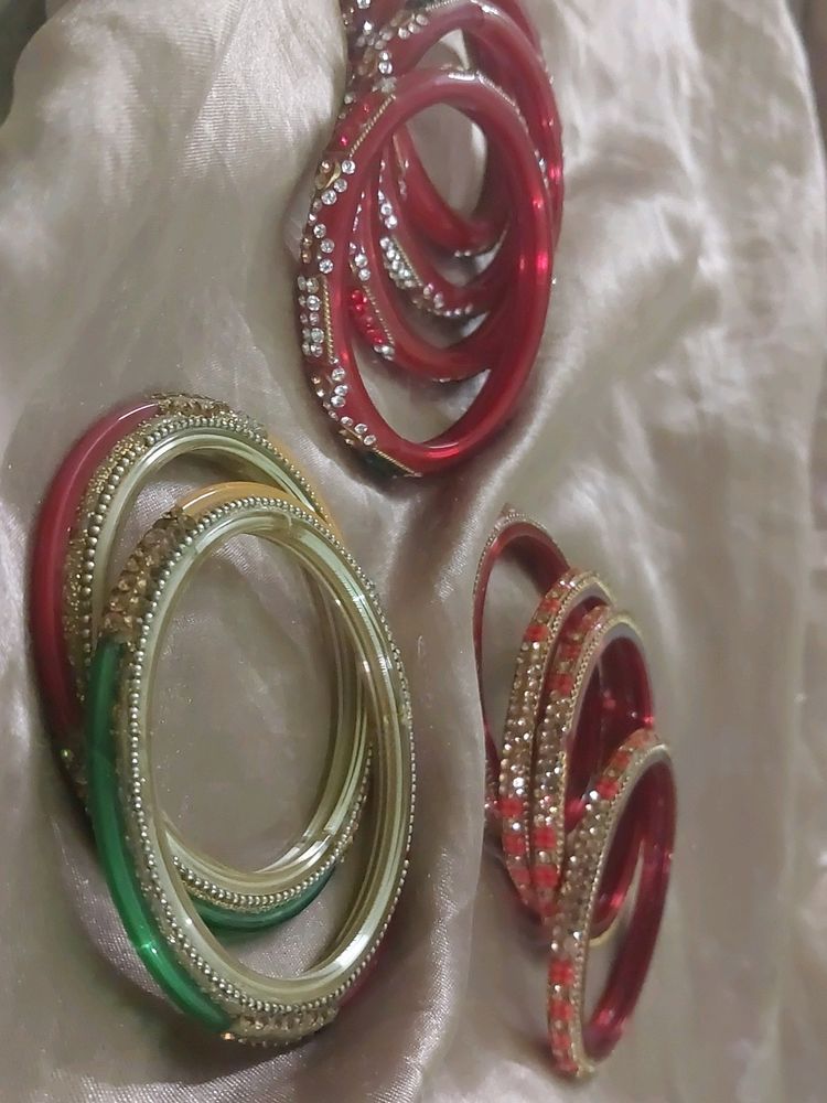 Multicolor 3 Sets Of Bangles