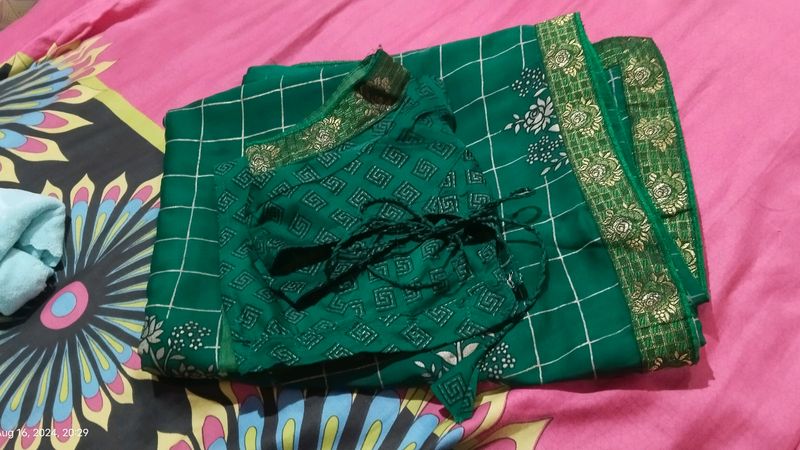 Green Colour Saree