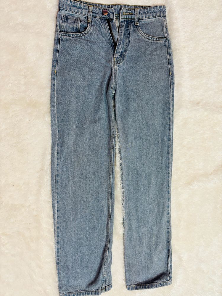 Light Blue Wide Leg Jeans