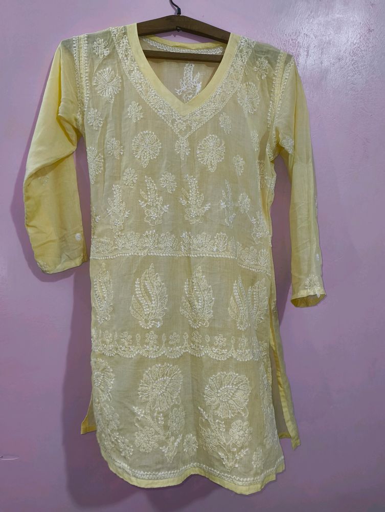 Yellow Simple Kurti