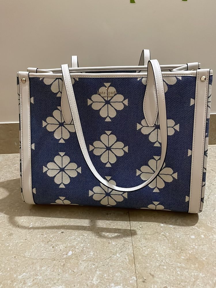 Kate Spade Market Tote flower Denim Bag