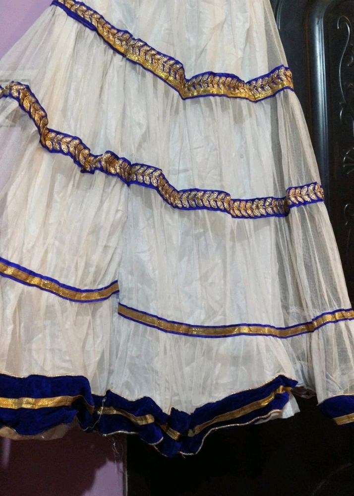 Beautiful Preety Lahenga Skirt With Blue Valvet