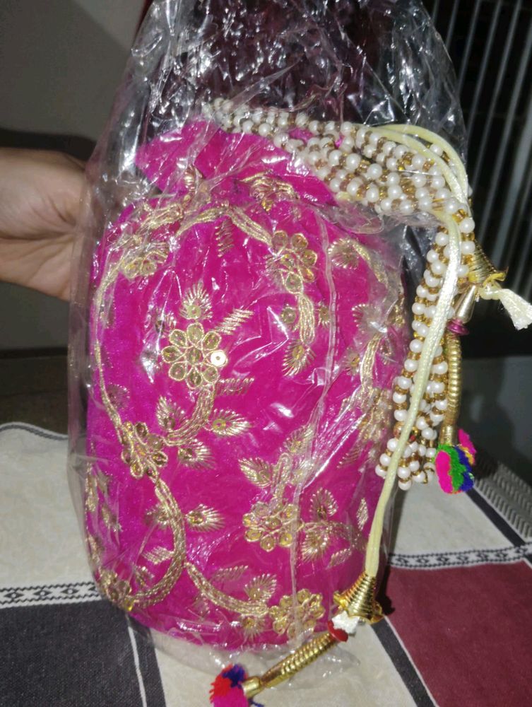 Velvet Party Hand Bag ( Potli)