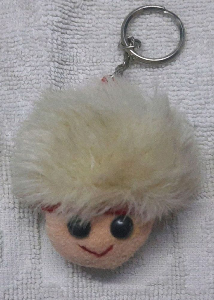 Cute White Keychain Face Toy