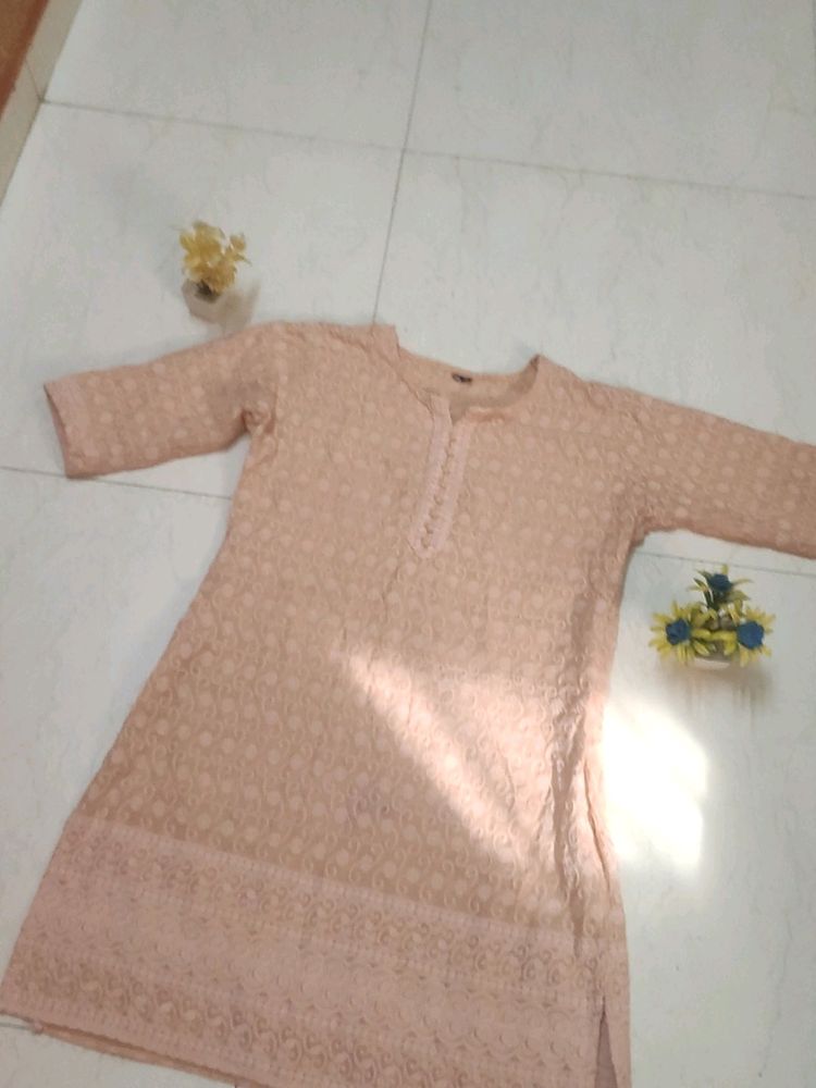 3d Design Kurti Pink Colour XL Kurt 🎉Big 🎊Sale