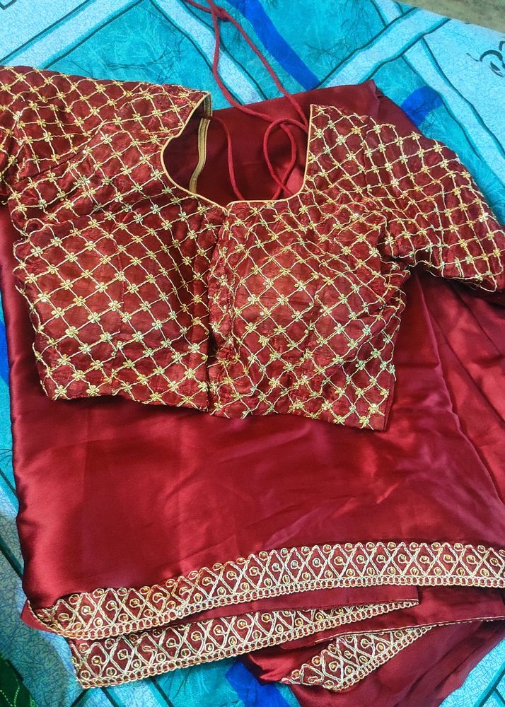 New Mulmul Silk Saree With Padded Blouse