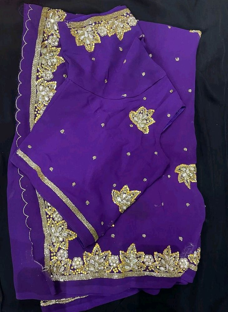 Zardozi Exclusive Purple Saree