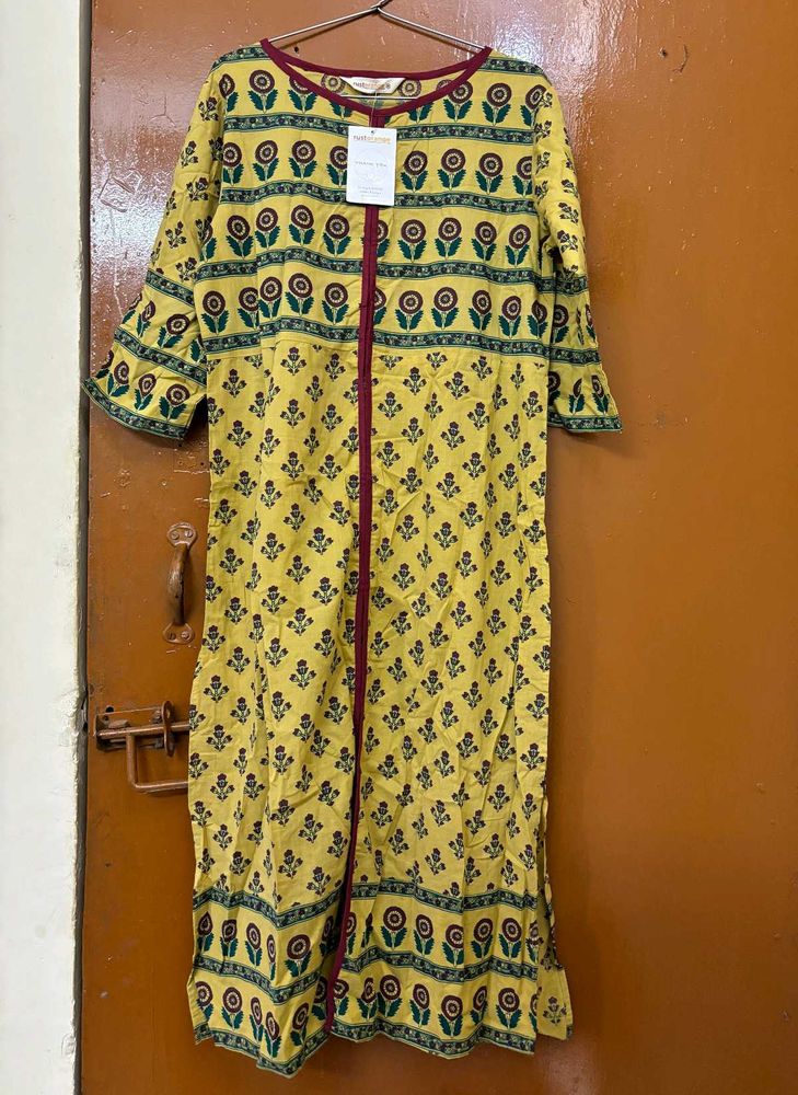 Light Yellow Kurti For Womens