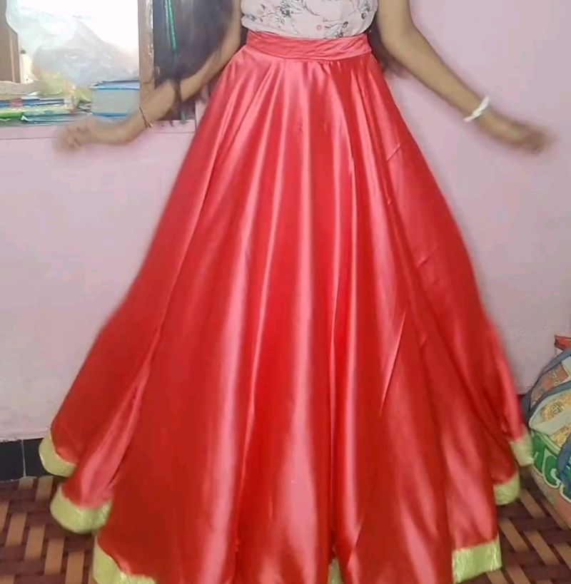 Pinkish Red Lehenga