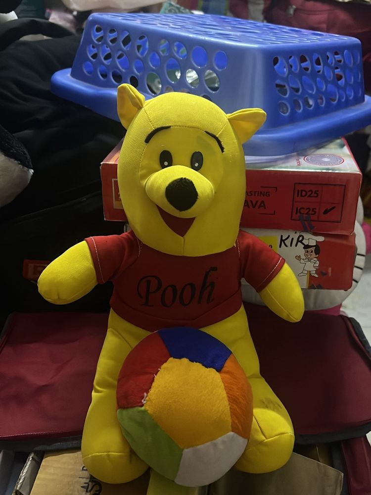 Pooh With Soft Ball