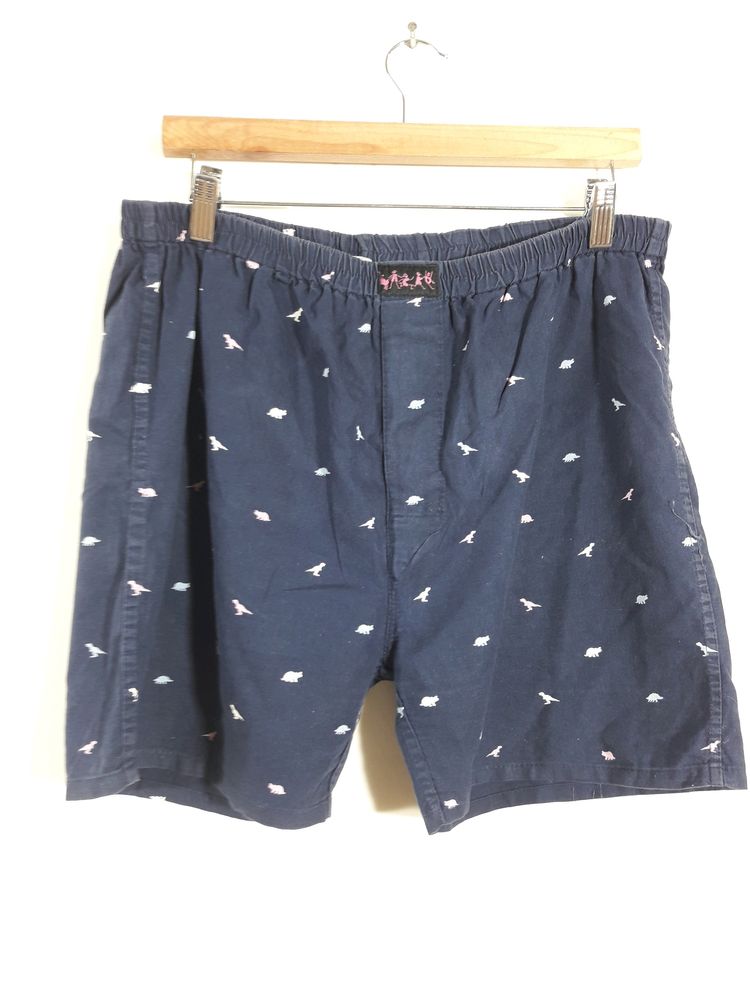 Navy Blue Printed Short ( Men's )