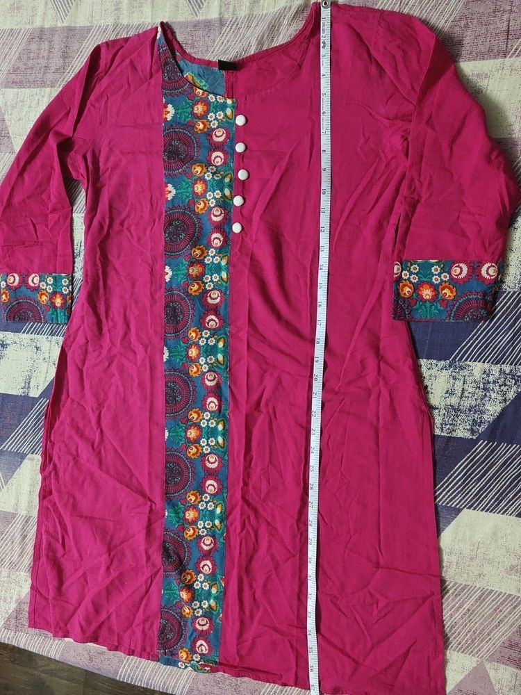 Pink Kurti Straight