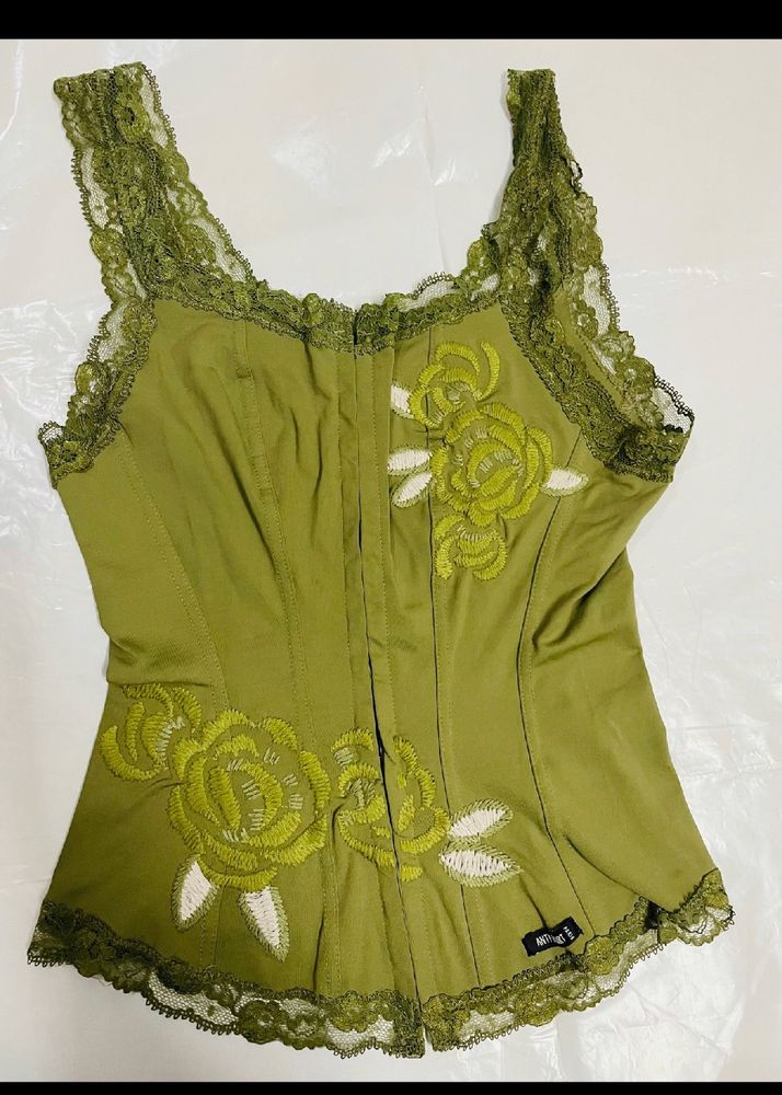 Green Corset Top