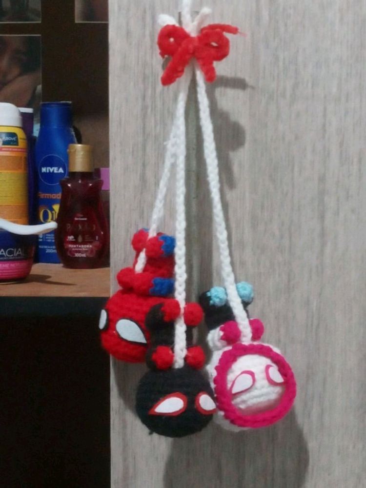 Cute Crochet Spiderman Keychain!!