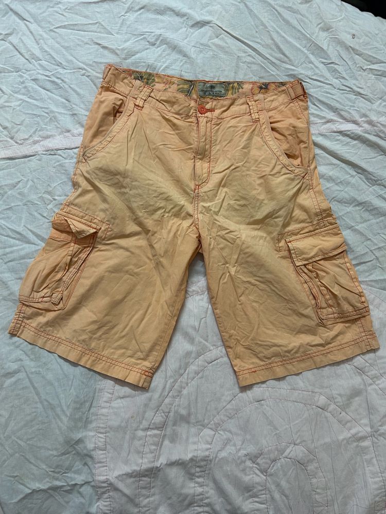 Zara Cotton Cargo Shorts For Boys