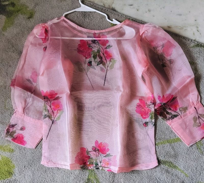 Organza Top Beautiful Floral