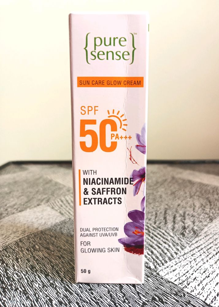 Pure Sense SPF 50 Sunscreen With Saffron Extracts