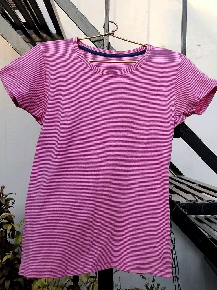 Beautiful Pink Colour Tee-shirt For Girls