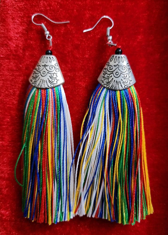 Multi Color Tassel Earing