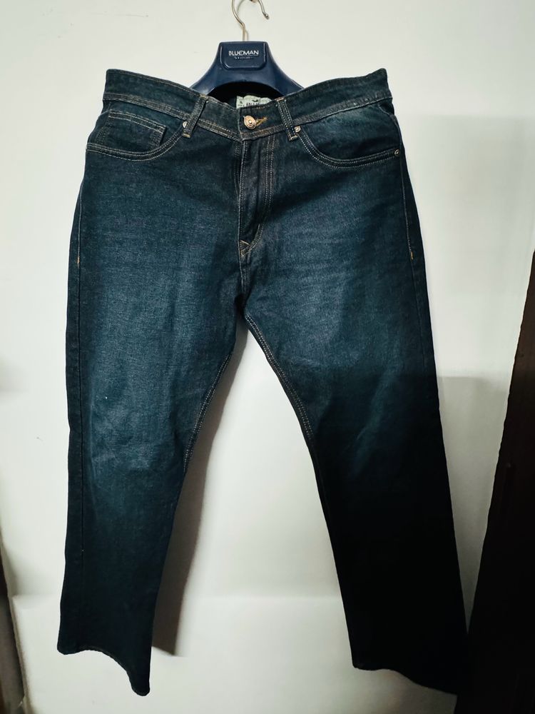 Dark Blue Straight Jeans