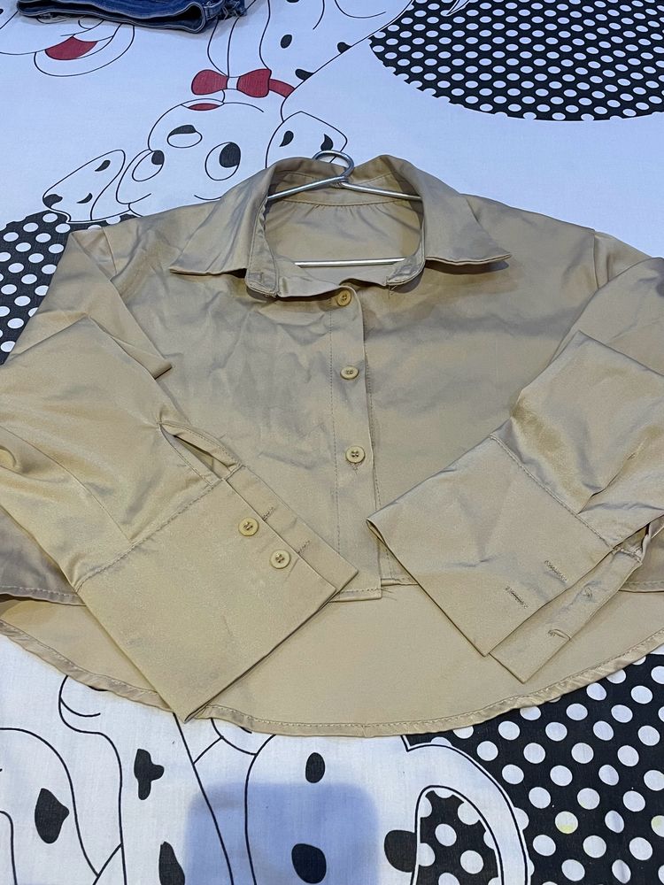 Satin Beige Shirt