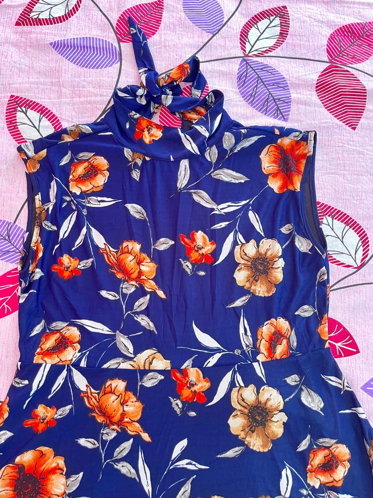 Women A-line Dress Floral Pattern