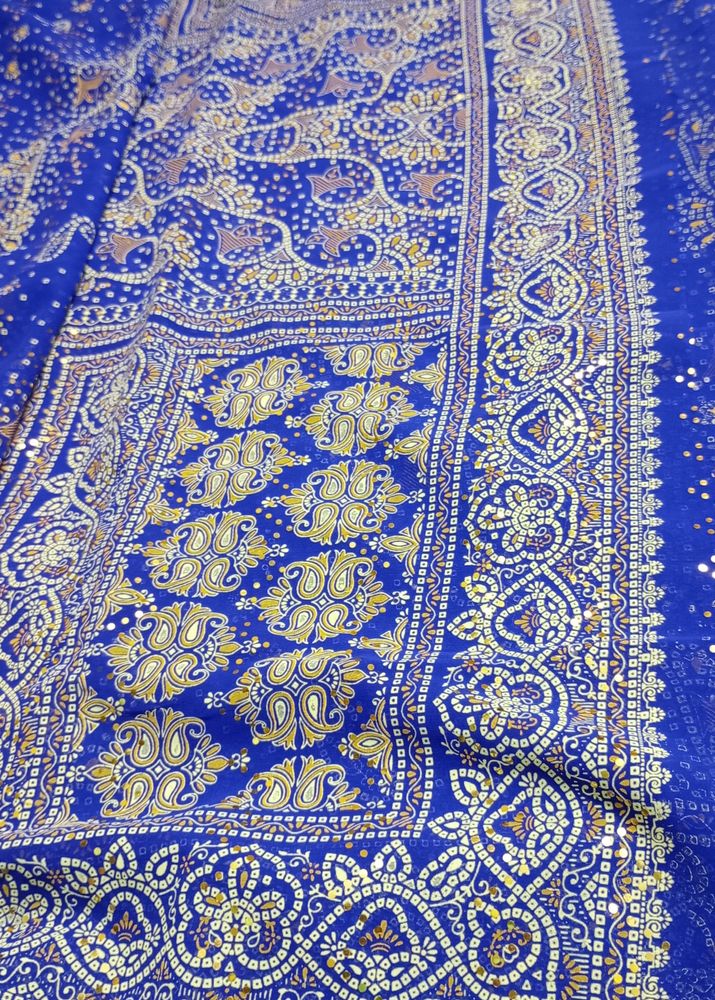 Dark Blue 🔵 Silk Simple Saree