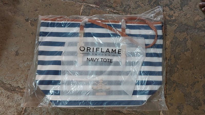 Oriflame Sweden Navy Tote Bag
