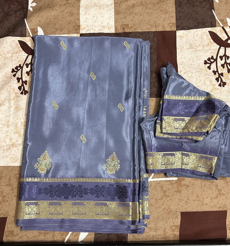 Lavender Fancy Silk Saree