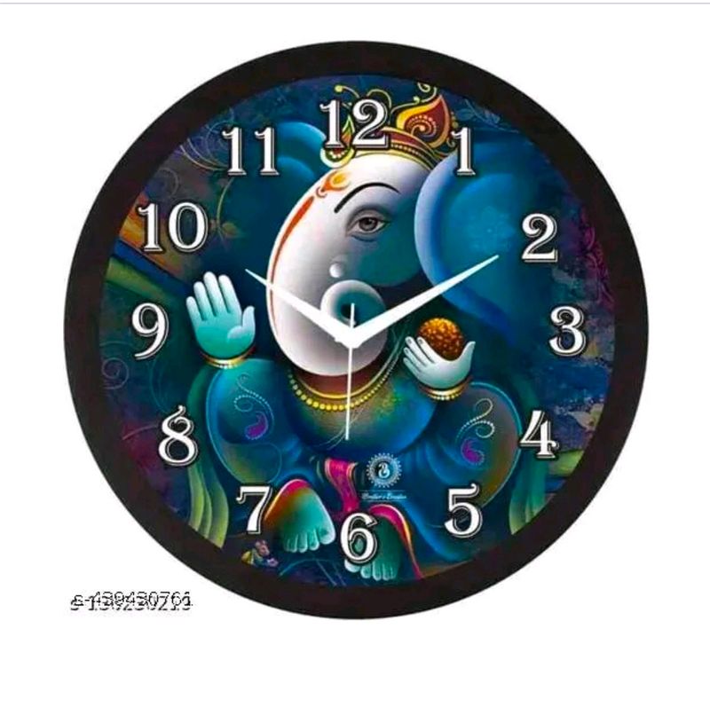 Plastic Ganesh Ji Wall Clock