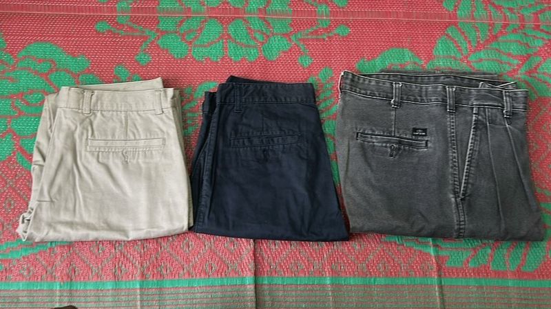 Men Pants Set Of 3