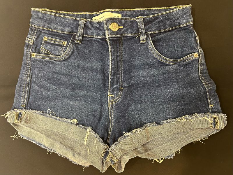 Zara High Waisted Denim Shorts