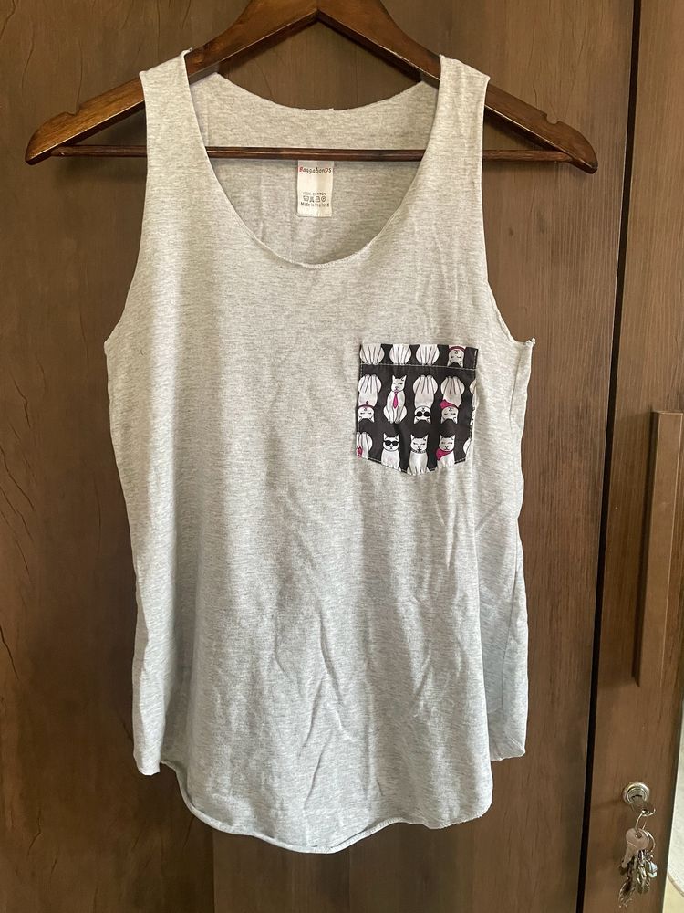 Little Grey Colour Tank Top