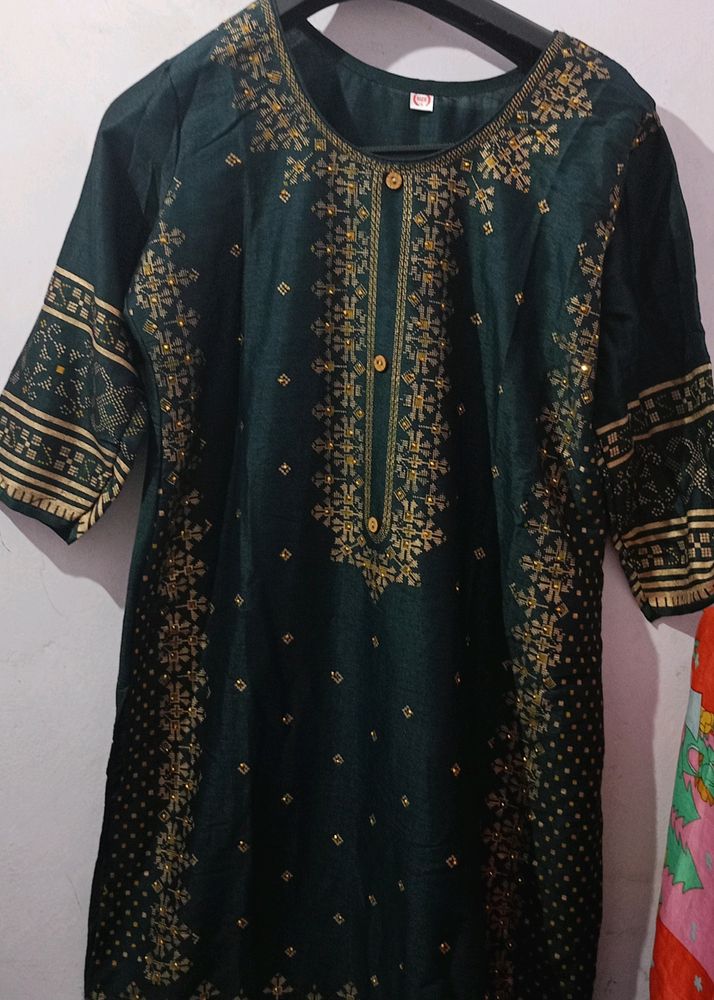 Women L Size Kurta Plazzo Set