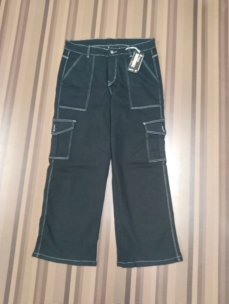 T-29 Size 32 Cargo Straight Women Denim Jeans