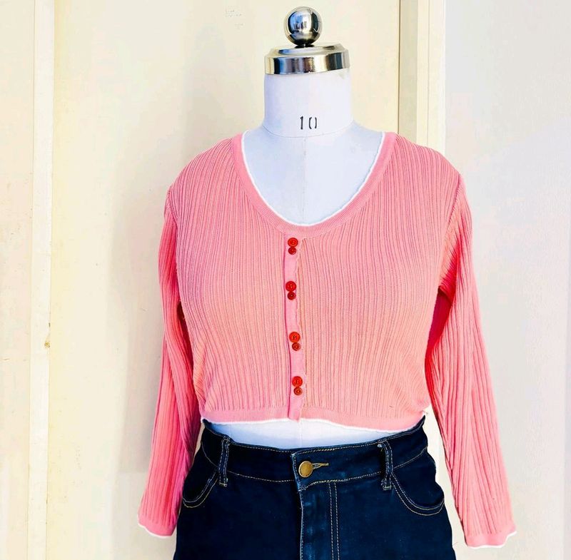 Pink Korean Tops