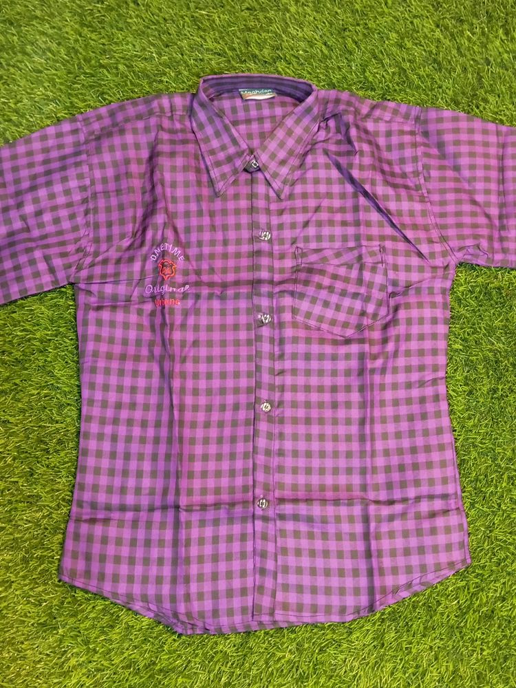 Purple Check Shirt 💜