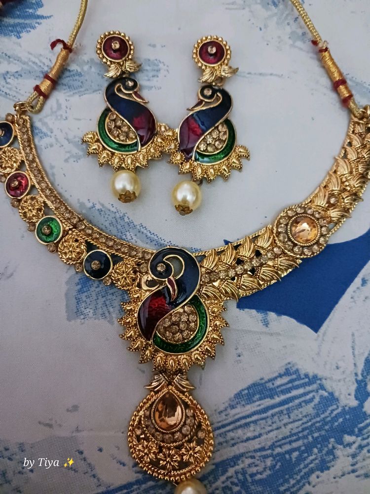 Beautiful Peacock Jewellery Set