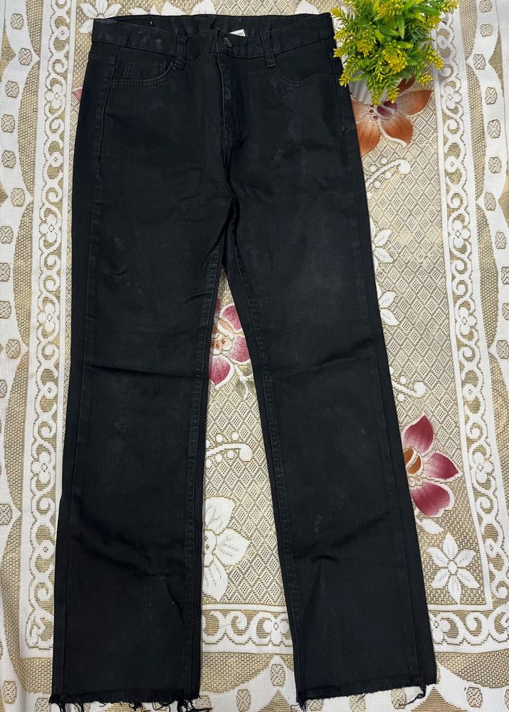 Aura Black Straight Denim  28”