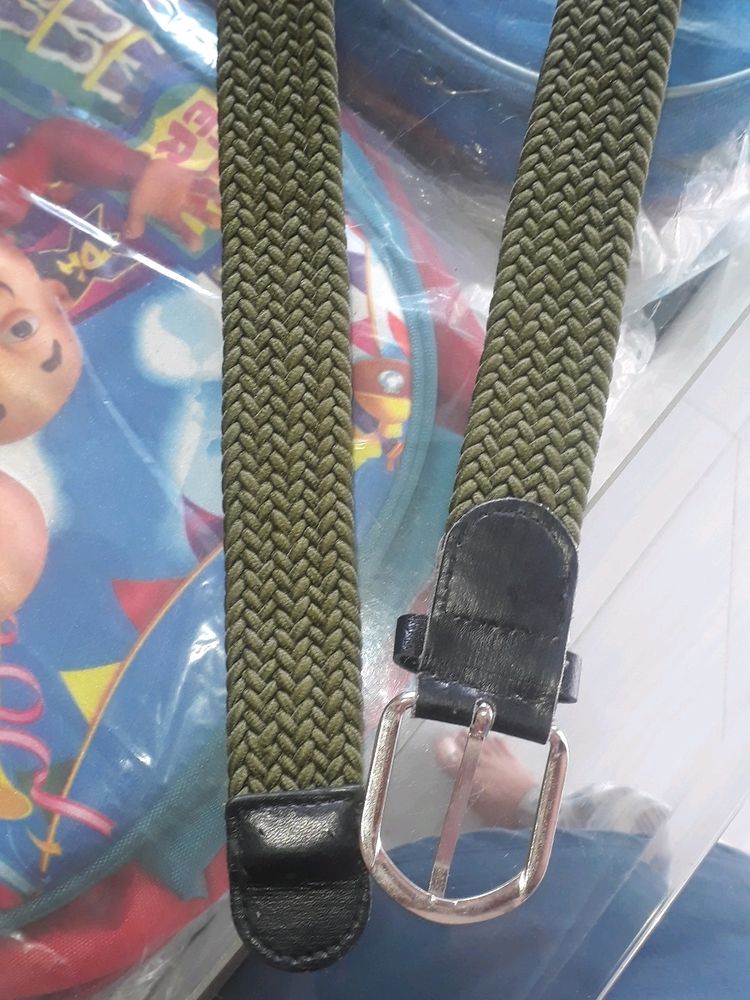 Green Colour Stretchable Ladies Belt