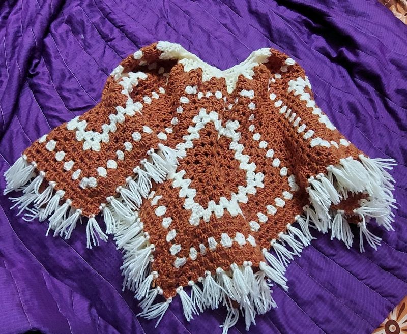 Brown And Cream PONCHO