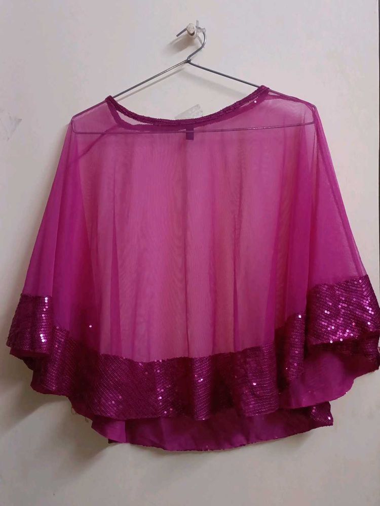 Magenta Cape Top Net