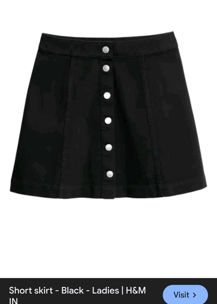 H&M Black Short Skirt