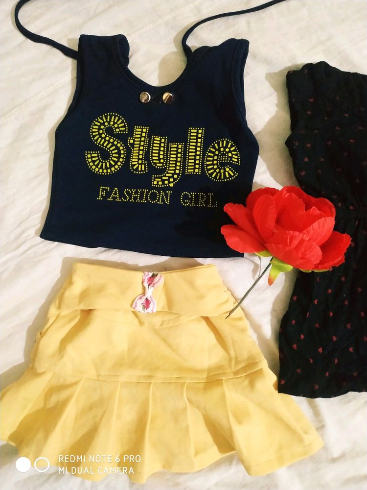 Kids Skirt And Top Set